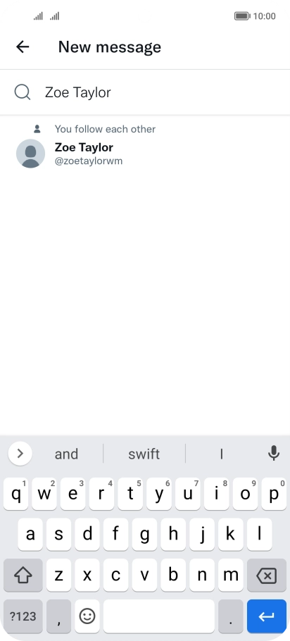 Key in the first letters of the recipient's name and press the required contact. Key in the first letters of the recipient's name and press the required contact.