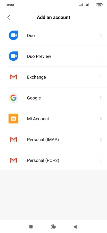 Press Google.