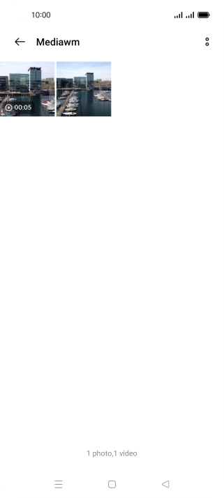 Press the required picture or video clip.