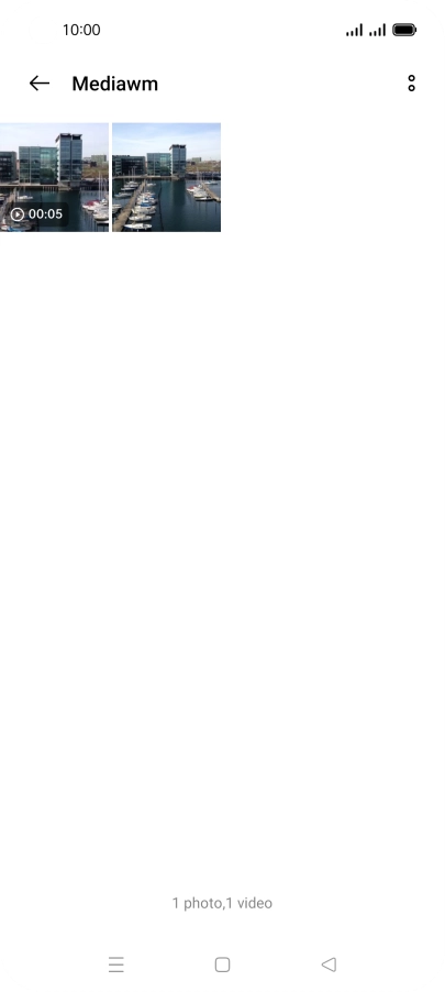 Press the required picture or video clip.