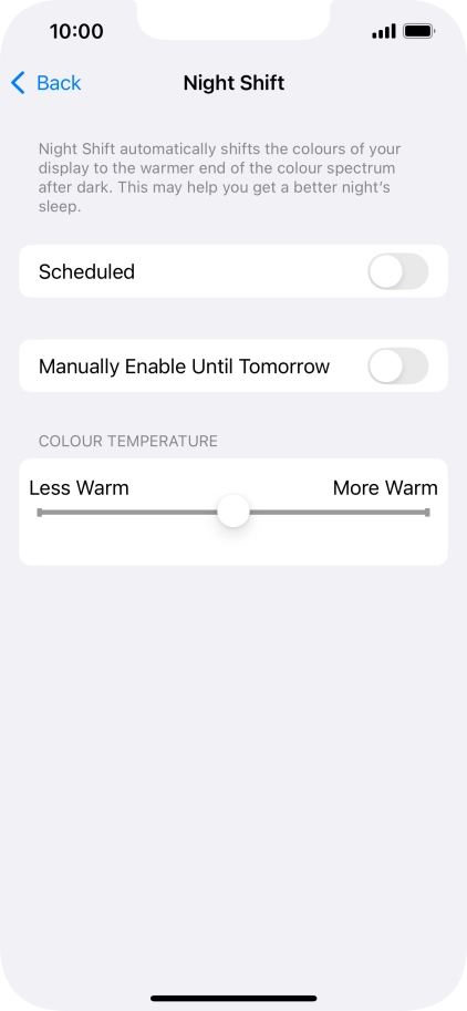 Press the indicator next to 