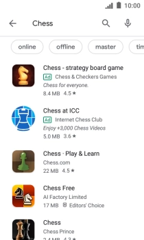 Press the required app.