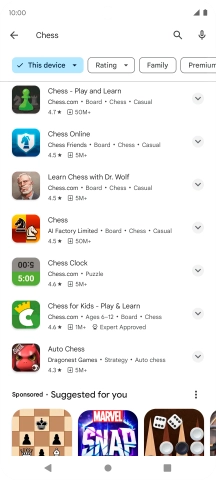 Press the required app.