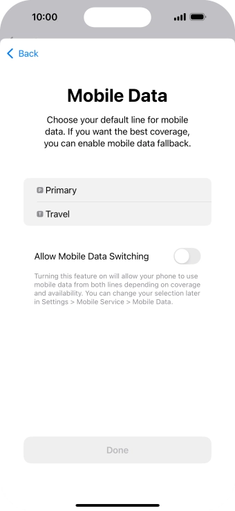Press the required price plan. Press the required price plan.