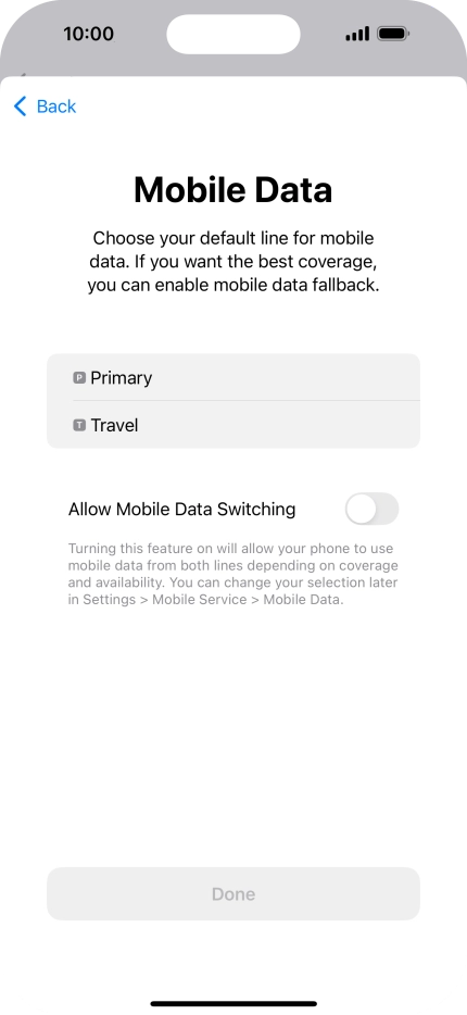 Press the required price plan. Press the required price plan.