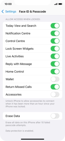 Press the indicator next to 