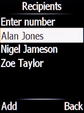 Select the required contact.