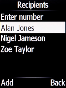Select the required contact.
