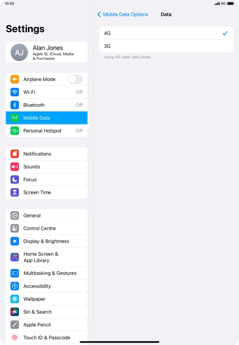 Press the required network mode. Press the required network mode.