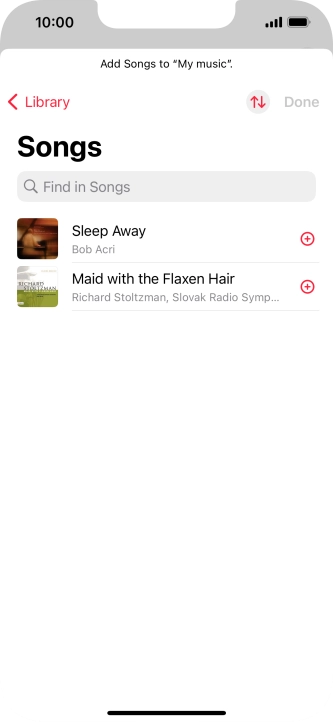Go to the required category and press the required audio file.