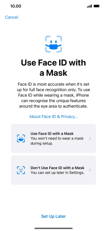 Press Set Up Later. Press Set Up Later.