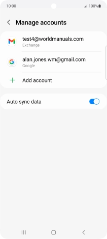 Press the required email account.