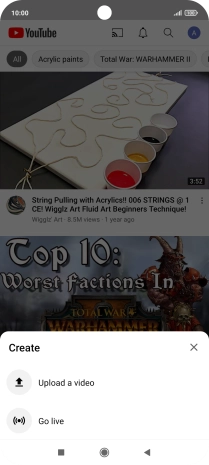 Press Upload a video.