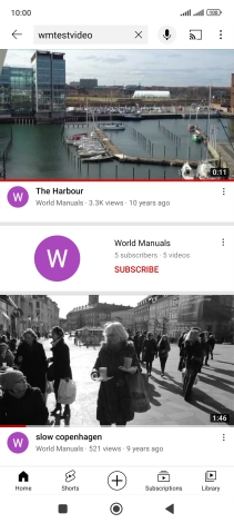 Press the required video clip.