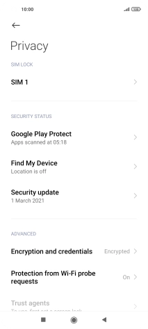 Press the name of the SIM.