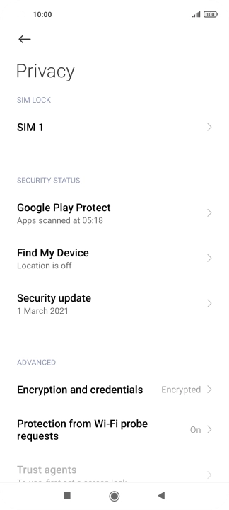 Press the name of the SIM.