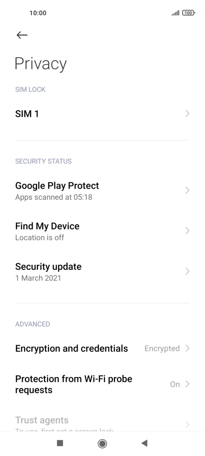 Press the name of the SIM.
