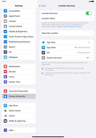Press the required app. Press the required app.