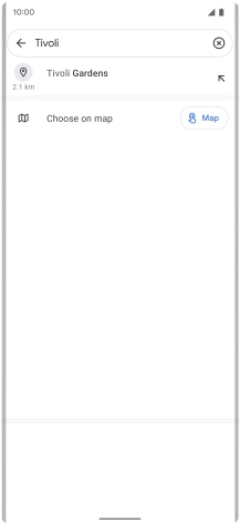 Press the required destination.