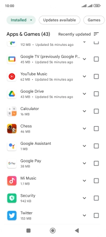 Press the required app.