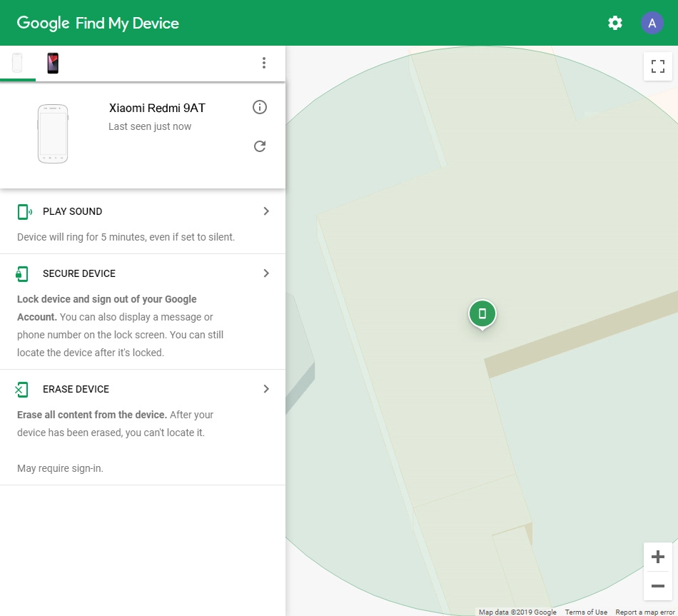 Click the required device.