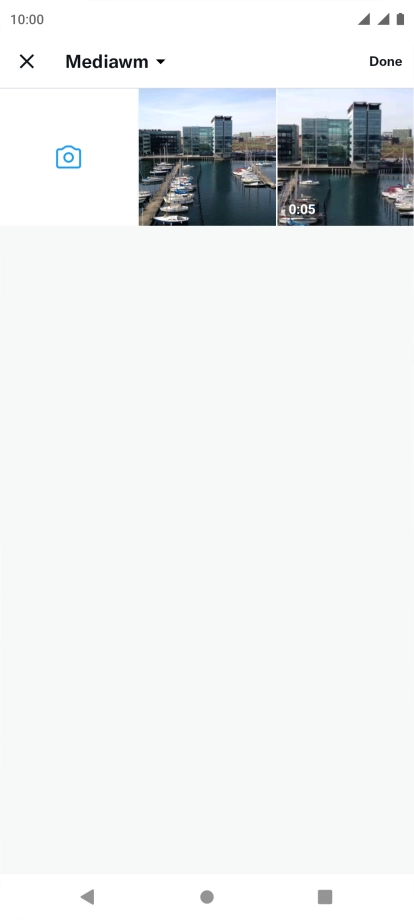 Press the required picture or video clip.