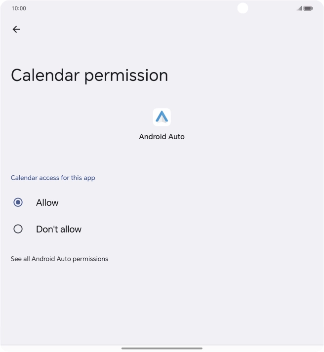 The app activity for the selected app is displayed.
