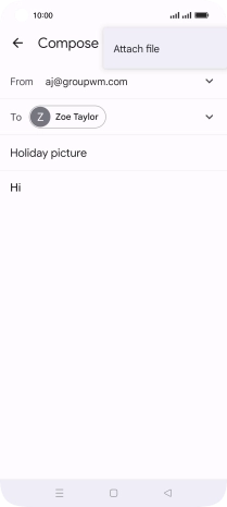 Press Attach file and go to the required folder.