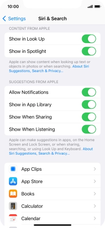 Press the required app.