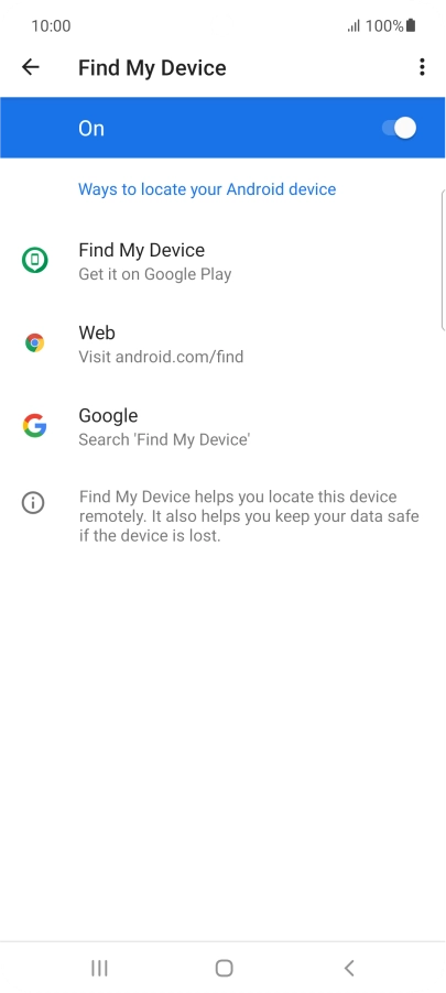 Press the Home key to return to the home screen.