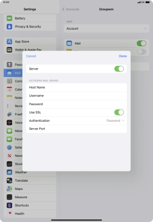 Press Authentication.