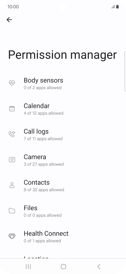 Press the required phone function.