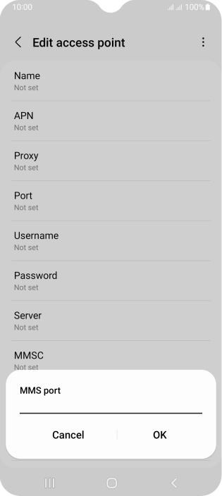 Key in 8799 and press OK.