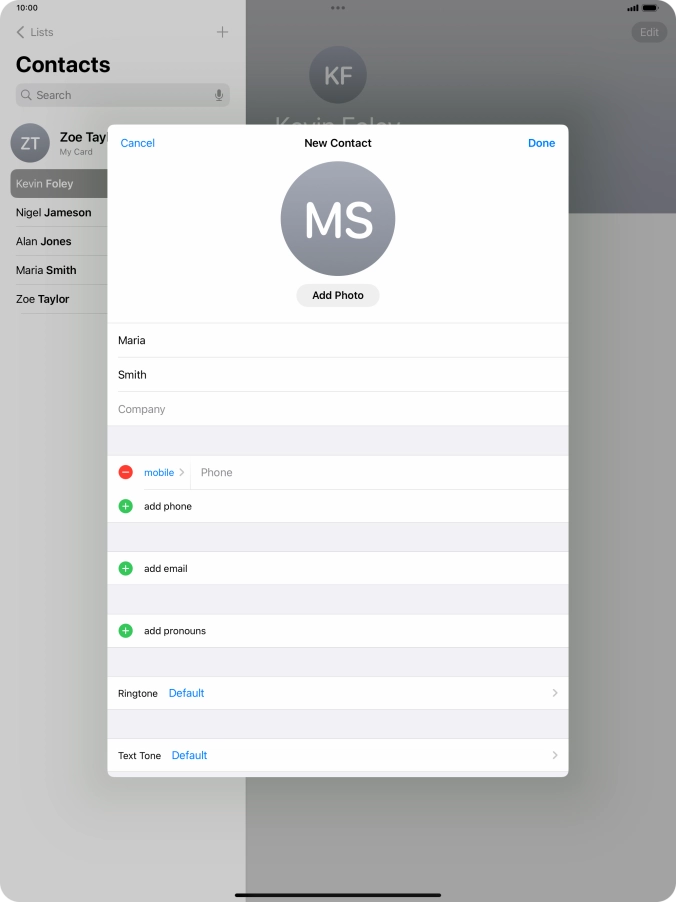 Press Phone and key in the required phone number.