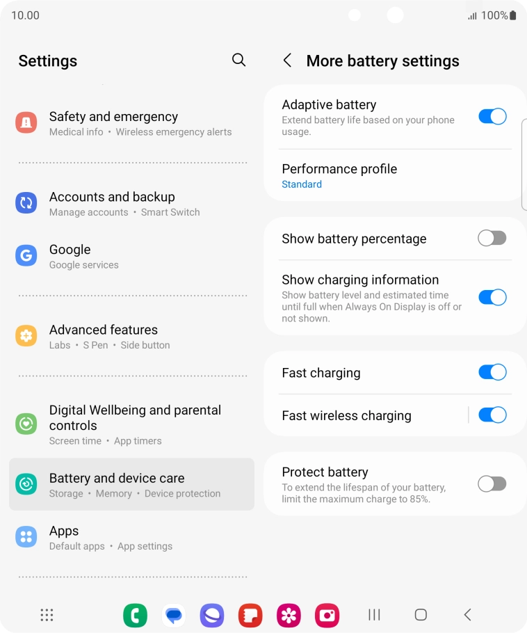 Press the indicator next to 