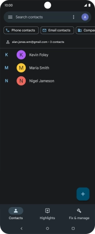 Press the Home key to return to the home screen.