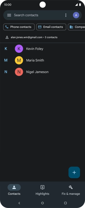 Press the Home key to return to the home screen.