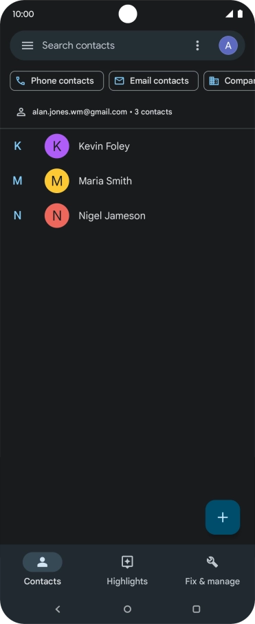 Press the Home key to return to the home screen.