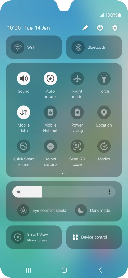 Press the settings icon. Press the settings icon.
