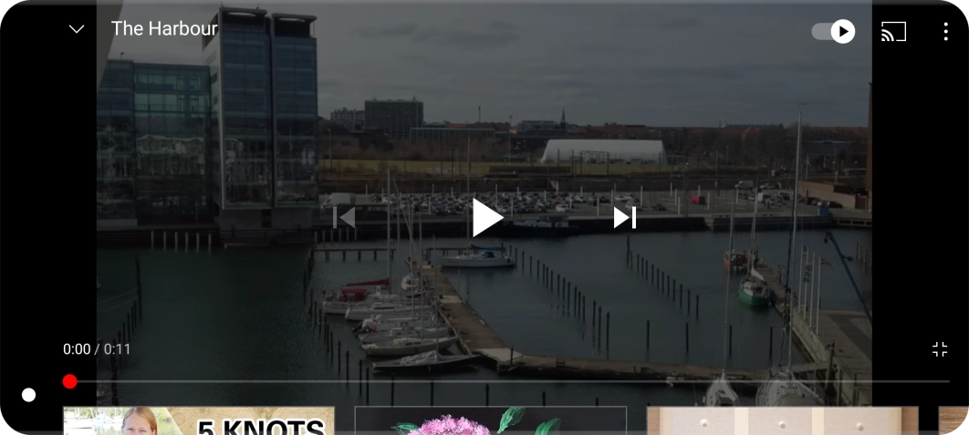 Slide your finger upwards on the screen.