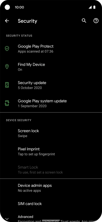 Press SIM card lock. Press SIM card lock.