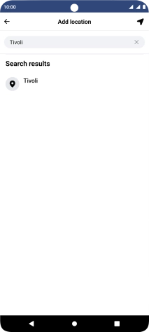 Press the required location.