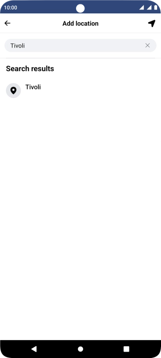 Press the required location.