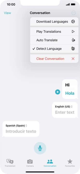 Press Clear Conversation.