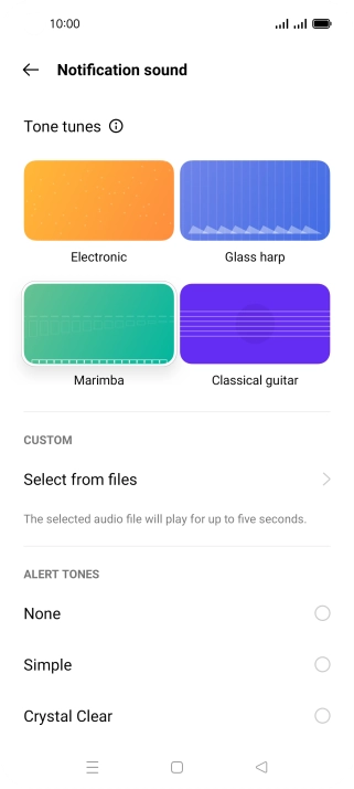 Press the required message tones to hear them.