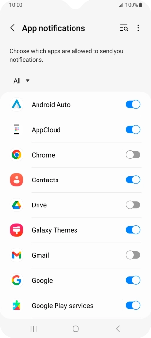 Press the drop down list.