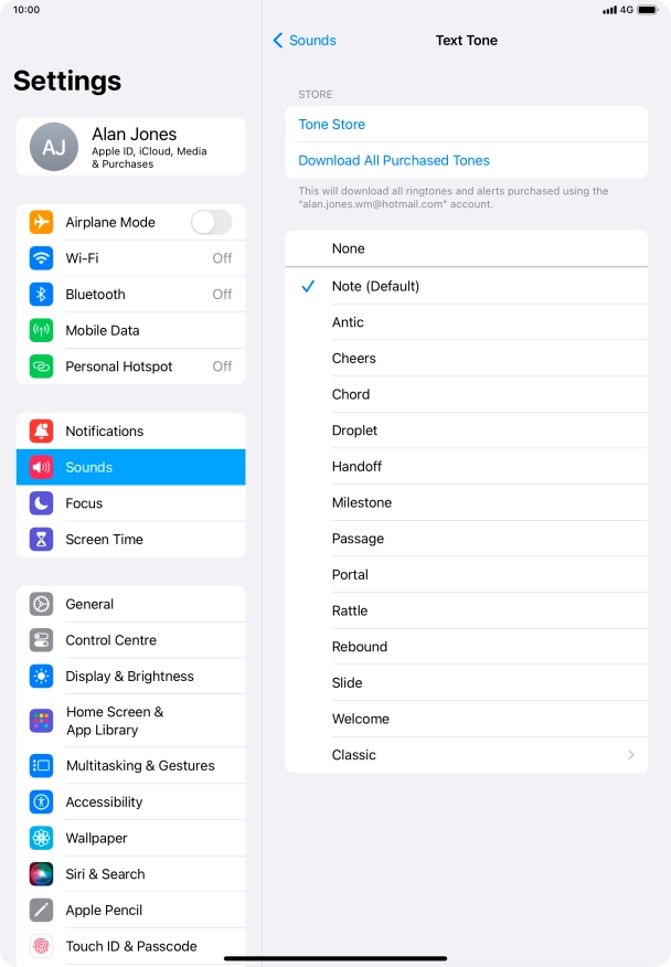 Press the required message tones to hear them.