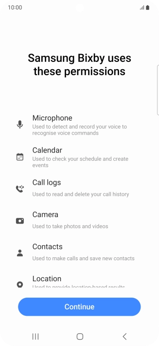 Press Continue. Press Continue.