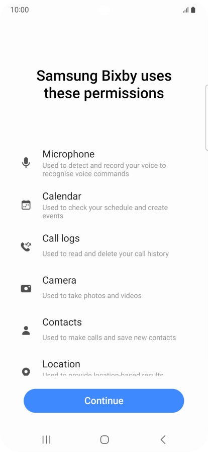 Press Continue. Press Continue.