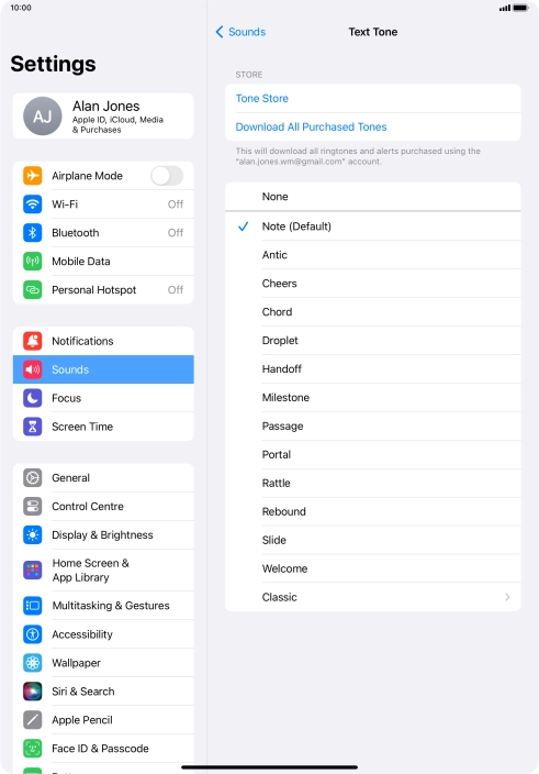 Press the required message tones to hear them.